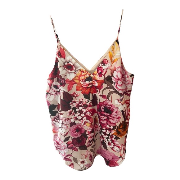 Express Floral Camisole in Pink and Orange - Picture 2 of 3